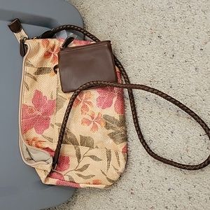 Floral straw bag